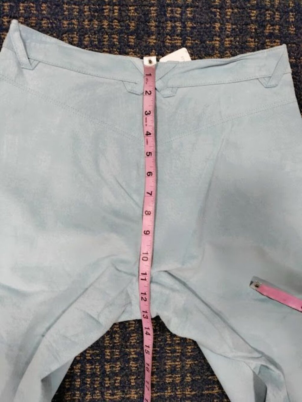 IRKA Suede Pants SZ 6 High Waist Zip Fly Wide Leg Washed Jeans Slim Fit - Picture 13 of 16